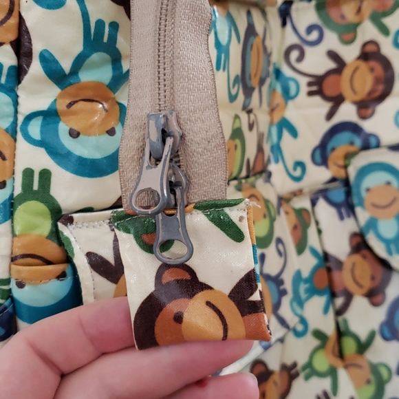 GIANT Diaper bag. Monkey pattern - Picture 4 of 10